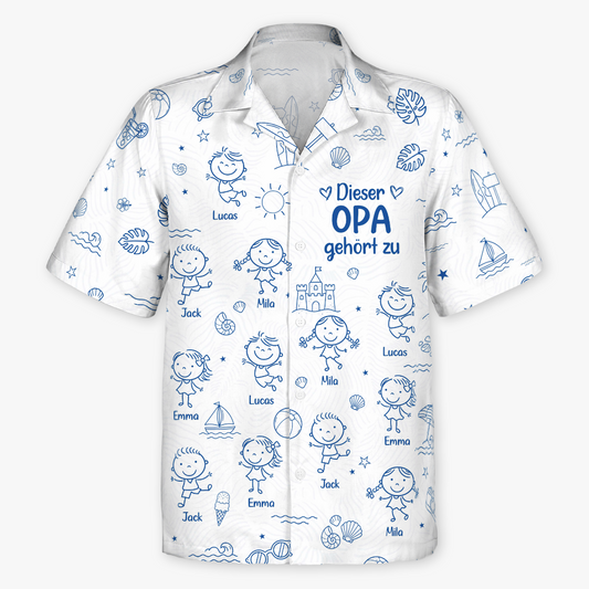 9272AGE1 dieser opa gehort zu personalisiertes geschenk hawaiihemd opa oma toile de jouy 9272aaskaa