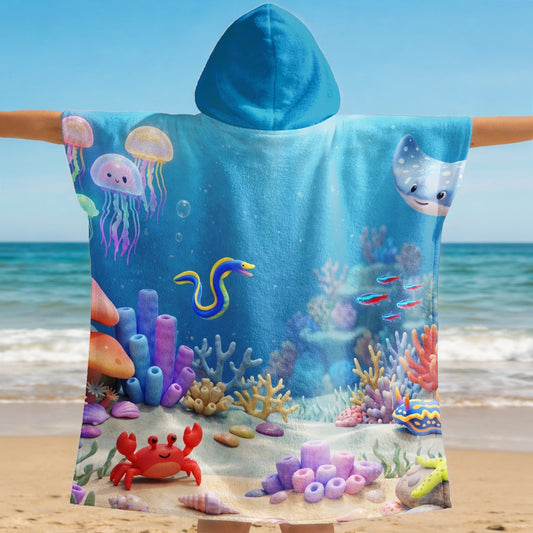 9285AGE2 kind cartoon personalisierte geschenke kinder strandponcho 9285ab8dkk