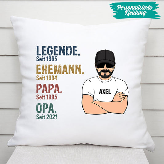 0004P040BGE2 individuelle aufmerksamkeiten Kissen legende opa papa
