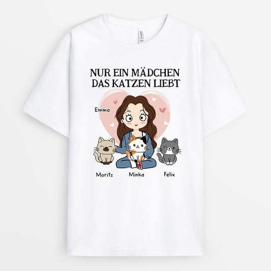 0011A010DGE1 personalisierte geschenke T Shirt katzen oma mama