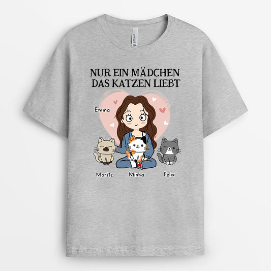 0011A010DGE2 personalisierte geschenke T Shirt katzen oma mama