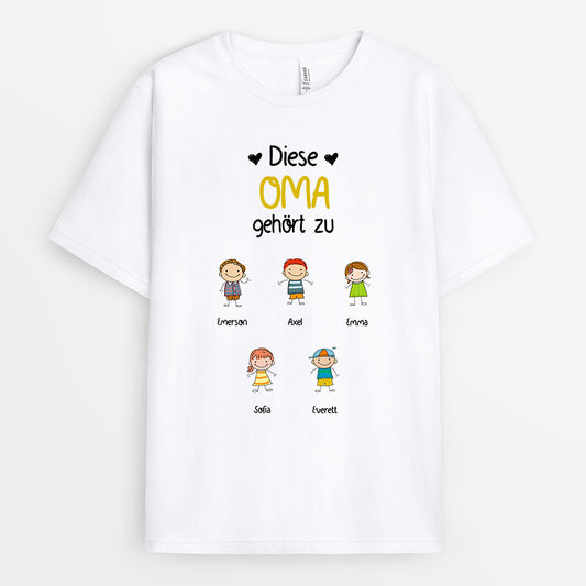 0027A040AGE1 personalisierte geschenke T Shirt kinder oma mama
