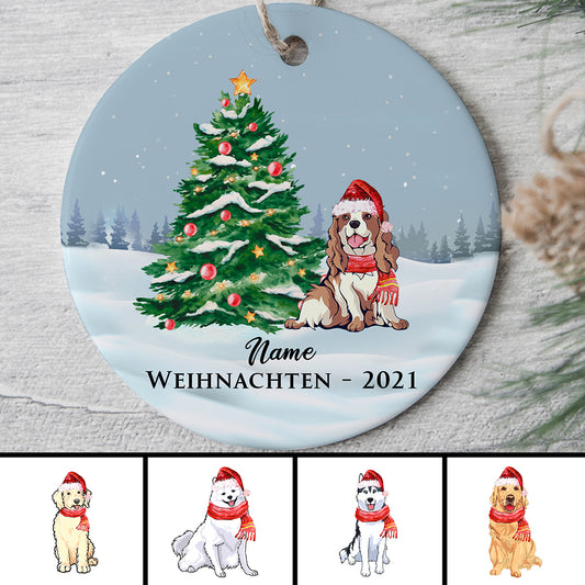 0029O010CGE1 personalisierte aufmerksamkeiten Ornament hunde hundeliebhaber weihnachten