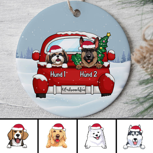 0033O040CGE1 personalisierte aufmerksamkeiten Ornament hunde hundeliebhaber weihnachten