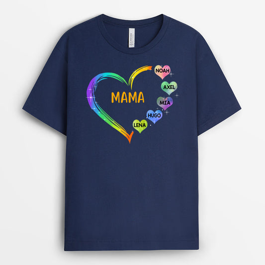 0041A030AGE2 personalisierte aufmerksamkeiten T Shirt herz oma mama