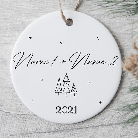 0045O010GGE2 individuelle aufmerksamkeiten Ornament paar paar weihnachten