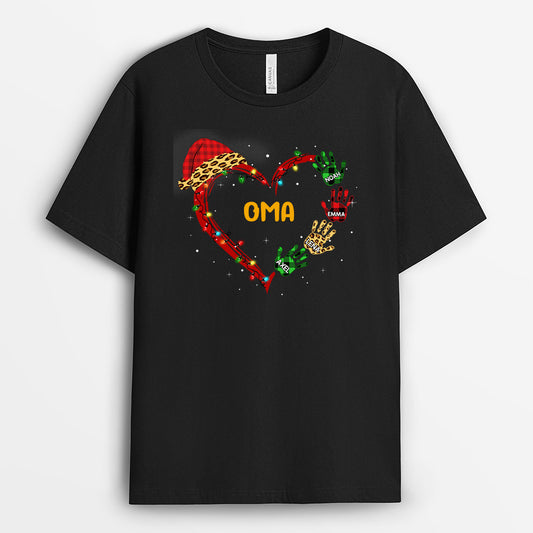 0048A030AGE1 individuelle T Shirt aufmerksamkeiten herz oma mama weihnachten