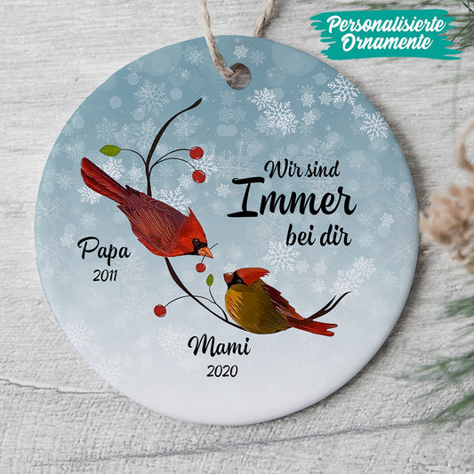 0055O010GGE2 individuelle Ornament aufmerksamkeiten denkmal papa mama vogel