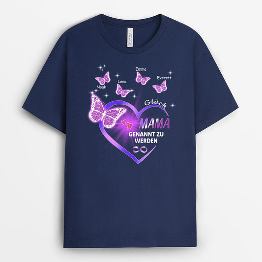 0063A010AGE2 individuelle T Shirt aufmerksamkeiten schmetterlinge oma mama herz
