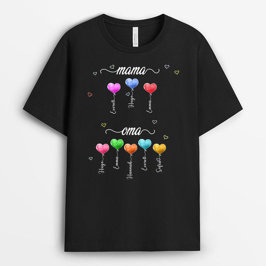 0066A040AGE2 personalisierte T Shirt geschenke ballon oma mama
