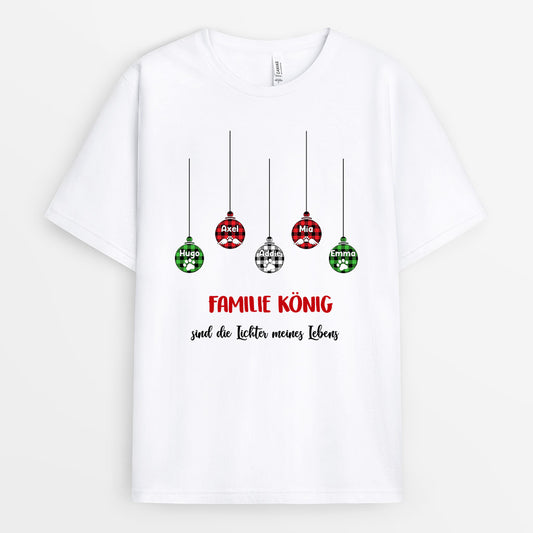 0081A000IGE2 individuelle T Shirt aufmerksamkeiten weihnachtslicht familie weihnachten