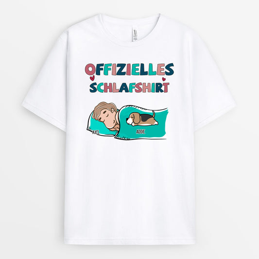 0092A010CGE2 individuelle T Shirt aufmerksamkeiten hunde hundeliebhaber schlafshirt