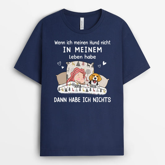 0104A010CGE1 personalisierte T Shirt geschenke hunde hundeliebhaberschlafen
