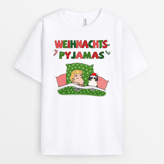 0108A101CGE1 personalisierte T Shirt geschenke pyjamas katzenliebhaber weihnachts
