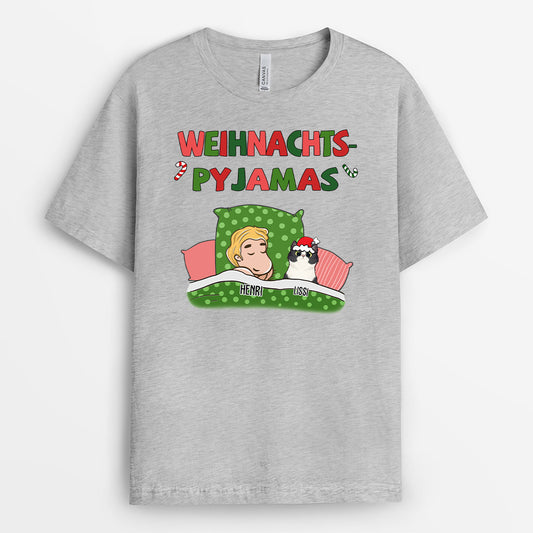 0108A101CGE2 individuelle T Shirt aufmerksamkeiten pyjamas katzenliebhaber weihnachts