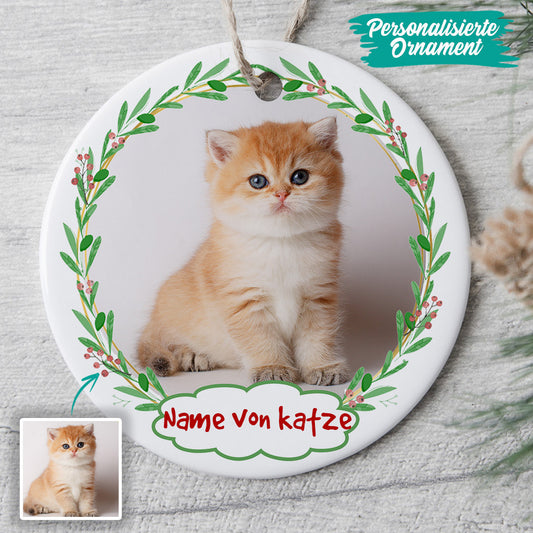 0111O040DGE2 individuelle Ornament aufmerksamkeiten katzen katzenliebhaber weihnachtskugel