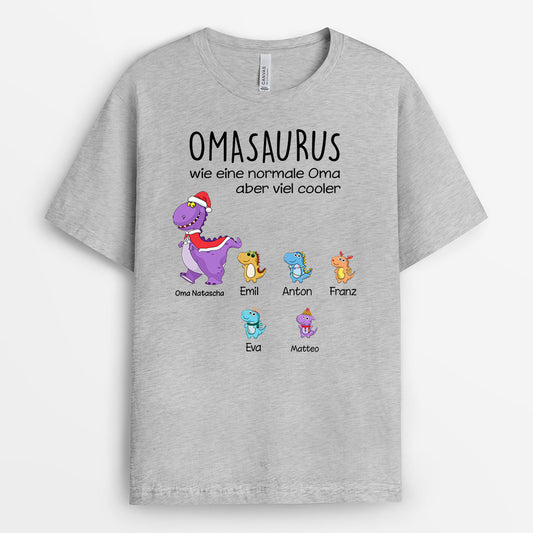 0114AGE1 personalisierte T Shirt geschenke dinosaurier oma mama