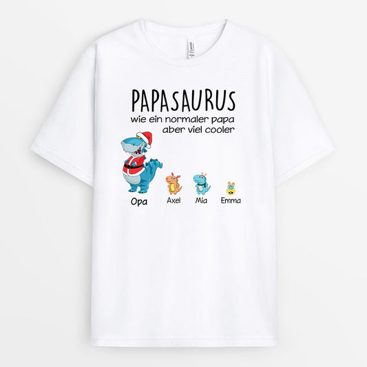0114AGE2 personalisierte T Shirt geschenke dinosaurier opa papa