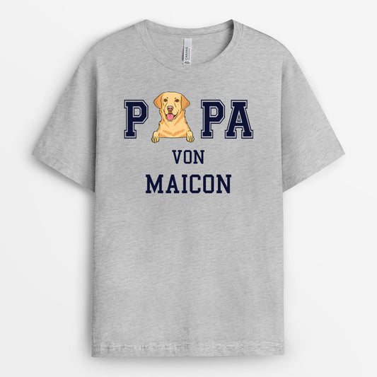 0118AGE1 personalisierte T Shirt geschenke hunde papa mama