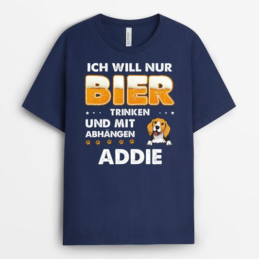 0124AGE1 Personalisierte Geschenke T Shirt Hunde Hundebesitzer