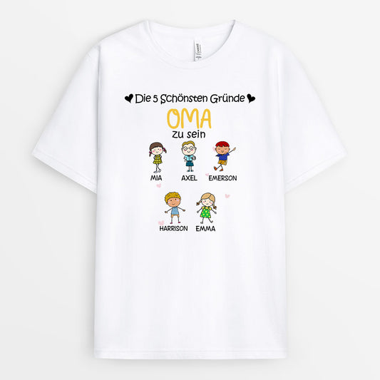 0163AGE1 personalisierte T Shirt aufmerksamkeiten kinder oma mama