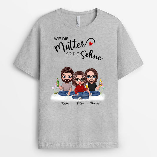 0164AGE2 personalisierte T Shirt geschenke familie oma mama kinder