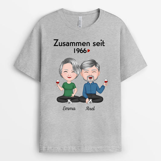 0176AGE1 Personalisierte Geschenke T Shirt Freund Freundin Paare Parchen