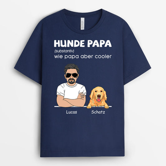 0218A158CGE2 individuelle T Shirt aufmerksamkeiten hundepapa hundeliebhaber