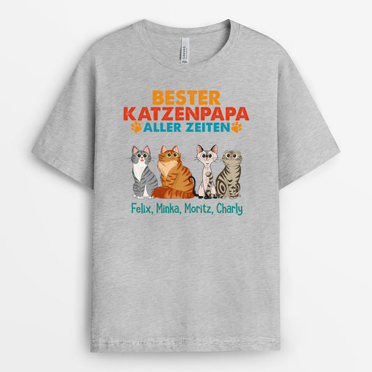 0238A260DGE2 individuelle T Shirt aufmerksamkeiten katzen katzenliebhaber katzenpapa katzenmama