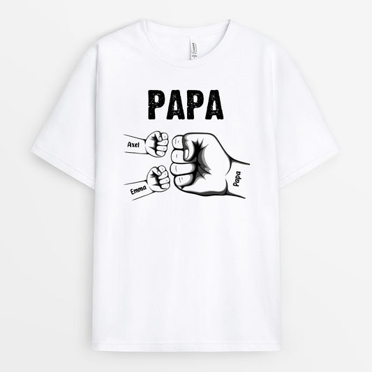 0263A100BGE1 personalisierte T Shirt geschenke fauststoss opa papa kinder
