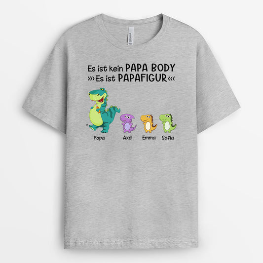0268A200BGE1 personalisierte T Shirt geschenke dinosaurier opa papa papafigur