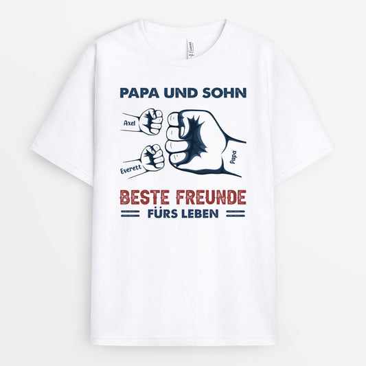 0293A148BGE1 personalisierte T Shirt geschenke fauststoss opa papa kinder