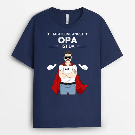 0301A267BGE2 individuelle T Shirt aufmerksamkeiten opa opa papa supermann