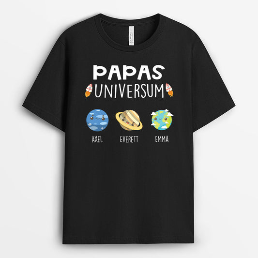 0311A140BGE1 personalisierte T Shirt geschenke universum opa papa kinder