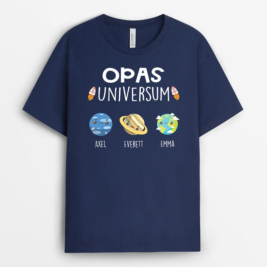 0311A140BGE2 individuelle T Shirt aufmerksamkeiten universum opa papa kinder
