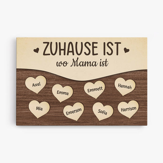 0380CGE1 Personalisierte Geschenke Leinwand Home Oma Mama