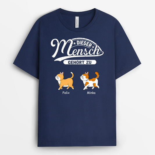 0417AGE1 Personalisierte T Shirt Geschenke Katzen Katzenliebhaber