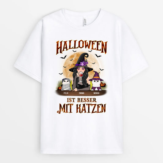 0452A235DGE1 Personalisierte Geschenke T shirt Katzen Mama Hexe Halloween_79406628 8866 45ee 975f a471ee346a8b
