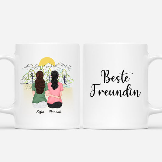 0460MGE1 Personalisierte Geschenke Tasse Besties Beste Freundin