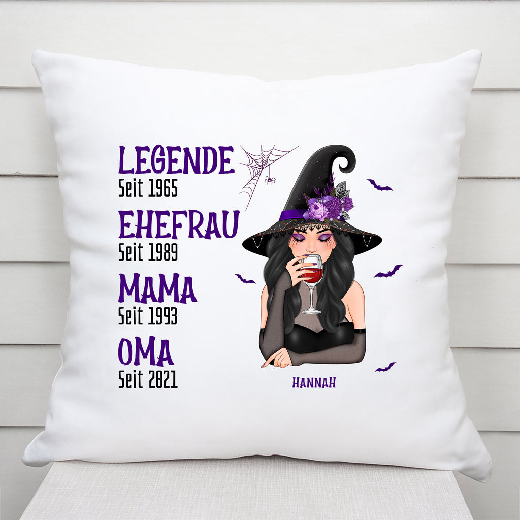 Legende Oma Mama Hexe - Personalisierte Geschenke | Kissen für Halloween