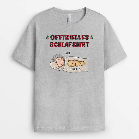0510AGE2 personalisierte T Shirt geschenke katzen katzenliebhaber schlafen