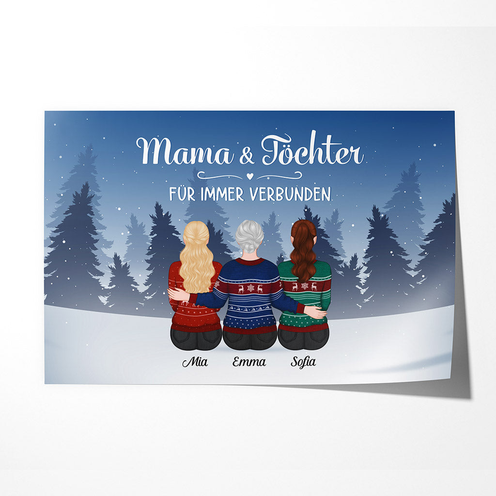 Für Immer Verbunden - Personalisierte Geschenke | Poster für Mama/Oma