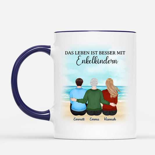 0514MGE2 Personalisierte Geschenke Tasse Enkelkinder Oma Mama