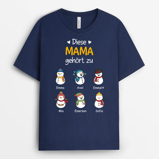 0524AGE1 Personalisierte Geschenke T Shirt Weihnachten Enkelkinder Oma Mama