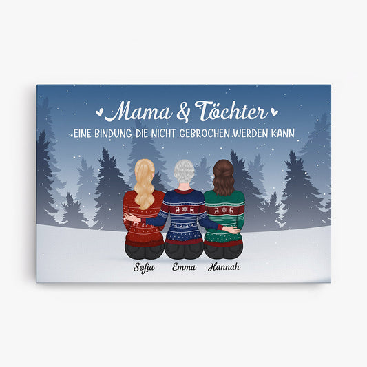 0549CGE1 Personalisierte Geschenke Leinwand Tochter Mama Oma Weihnachten