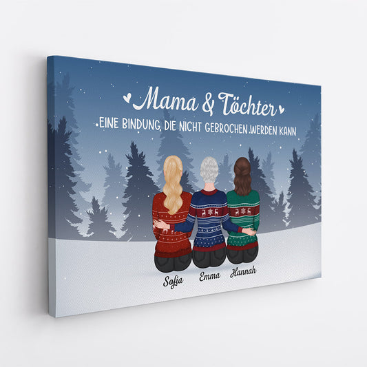 0549CGE2 Personalisierte Geschenke Leinwand Tochter Mama Oma Weihnachten