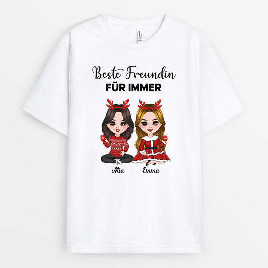0574AGE1 Personalisierte Geschenke T Shirt Freundschaft Beste Freundin Mama Oma