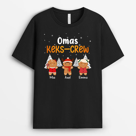 0630AGE1 Personalisierte Geschenke T Shirt Platzchen Mama Oma Weihnachten
