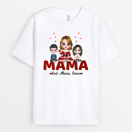 0634AGE2 Personalisierte Geschenke T Shirt Kinder Mama Oma Weihnachten
