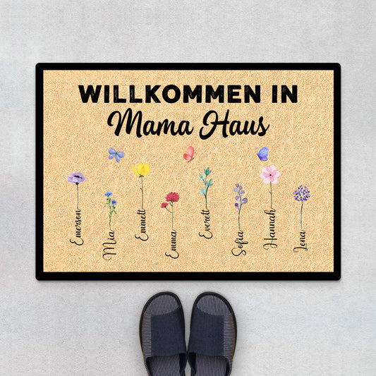 0638DGE2 Personalisierte Geschenke Fussmatte Enkelkinder Kinder Mama Oma
